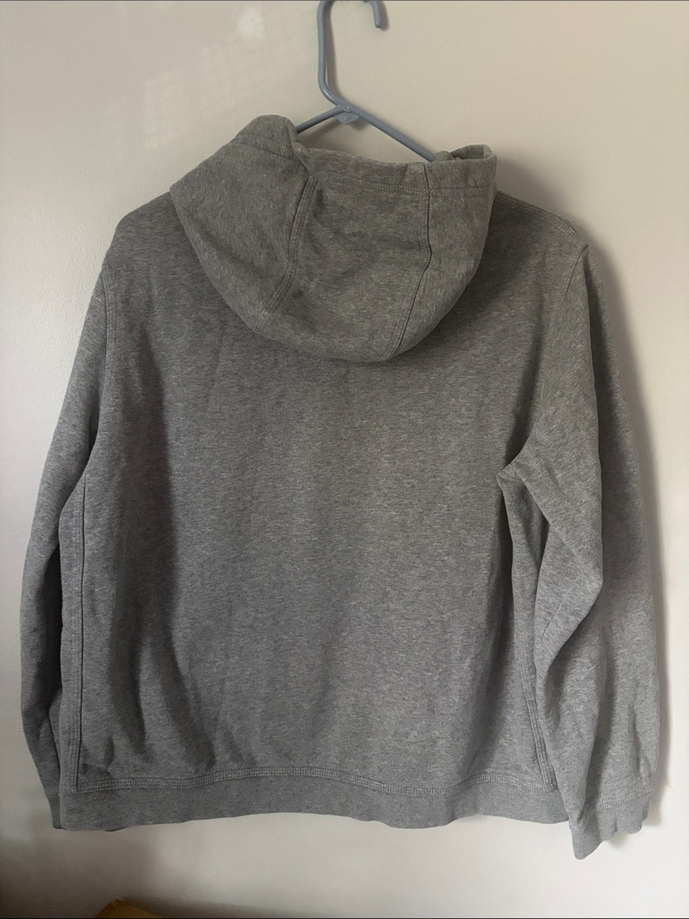 Nike Gray Pullover Hoodie with White Swoosh - Picture 3 of 4